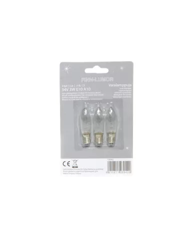 Varalamppu kynttelikköön 3 kpl/pkt