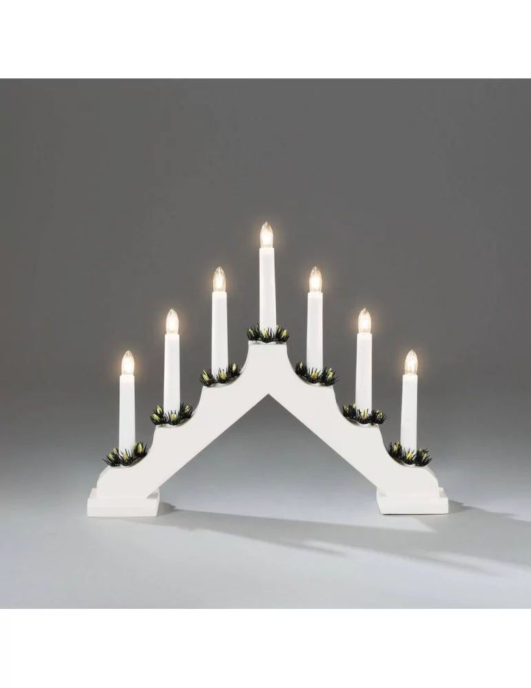 Kynttelikkö valkoinen Konstsmide