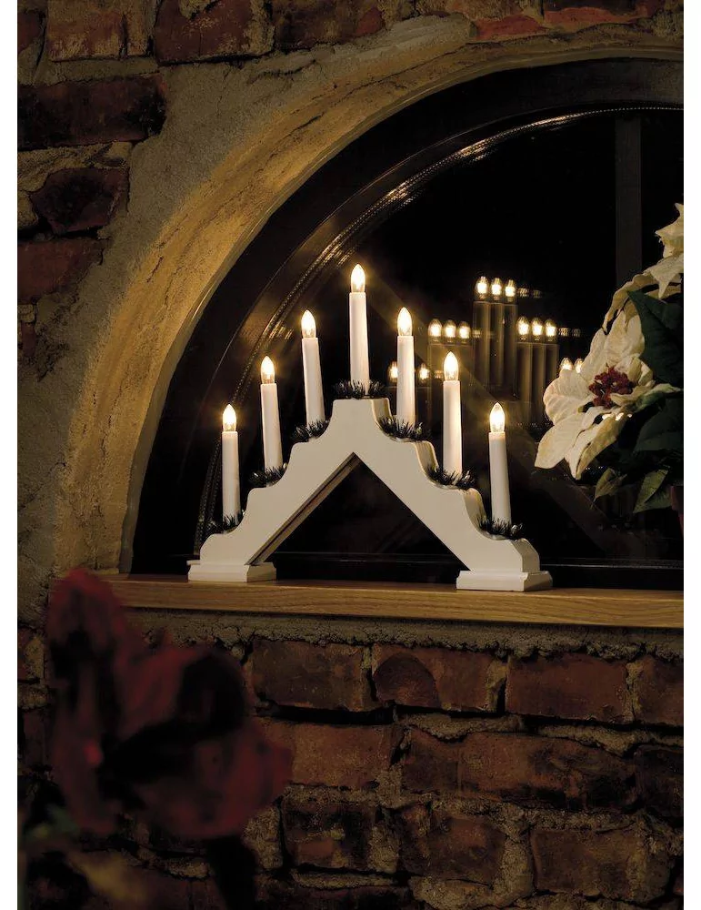 Kynttelikkö valkoinen Konstsmide