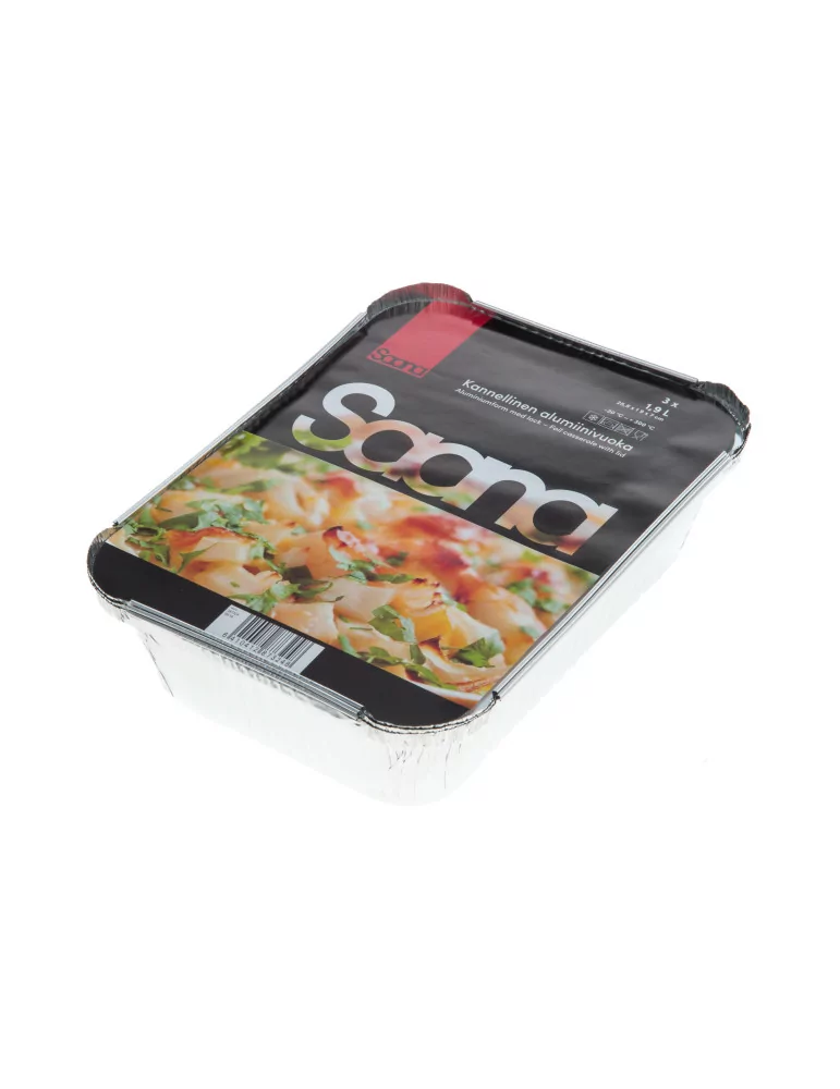 Alumiinivuoka 1,9 l 3 kpl Saana