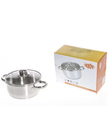 Teräskattila 2 litraa + kansi