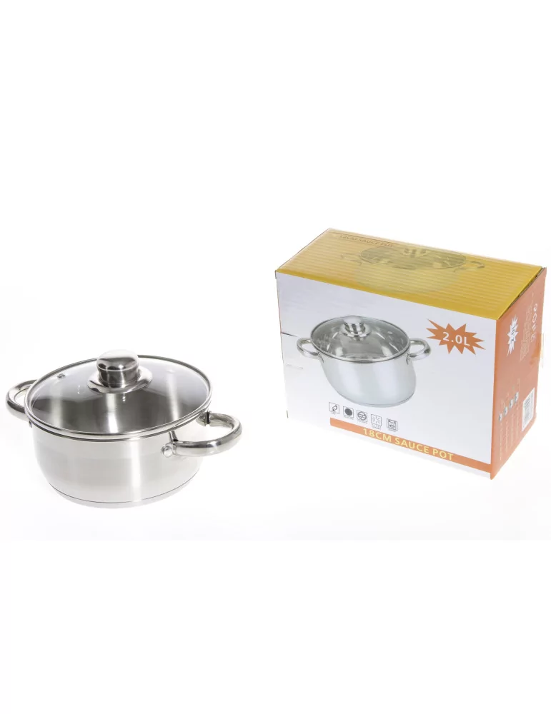 Teräskattila 2 litraa + kansi