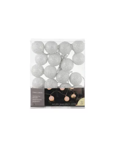 Kuusenvalopallot 16 kpl hopea Finnlumor