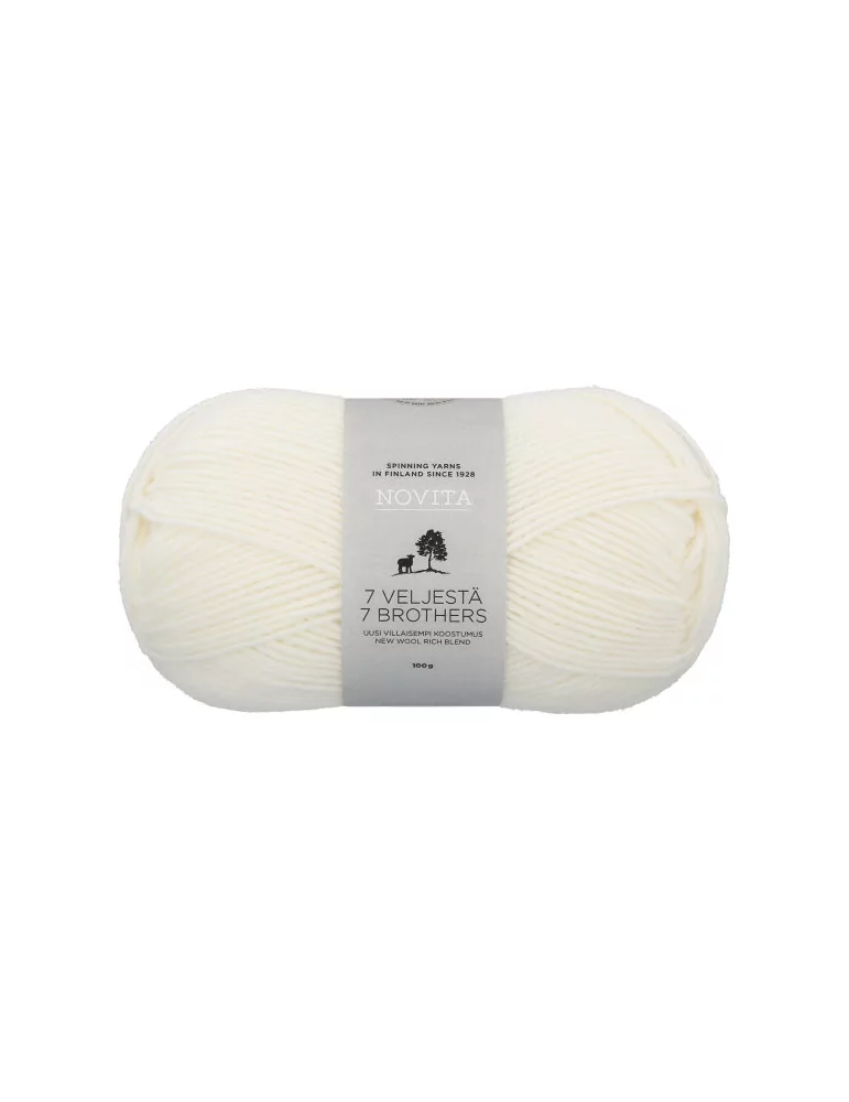 7 Veljestä 100g 011 valkoinen Novita