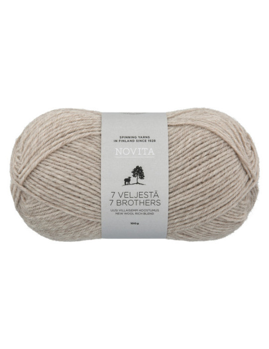 7 Veljestä 100g 060 hiekka Novita