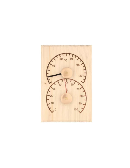 Saunan lämpö- ja kosteusmittari mänty 4Living