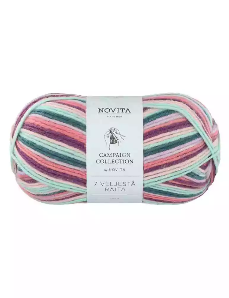 7 veljestä Raita 100 g pastellikaari 977