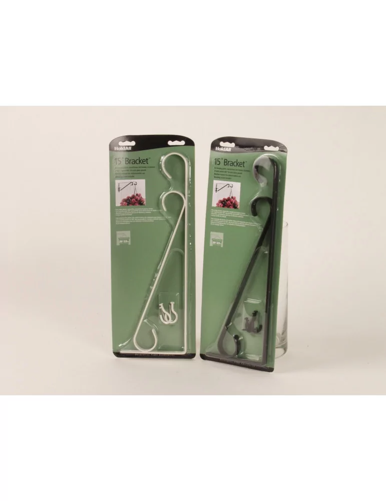 Seinäkoukku 39 cm musta/valkoinen, amppelipidike